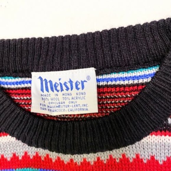 Vintage Meister Knit Acrylic Wool Cardigan Cosby Sweater Size Small S - Picture 4 of 6